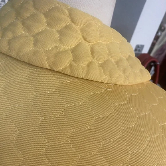 ^Saybury- Vintage 60’s - quilted nylon robe- gold buttons, pockets- XL - as is - Picture 10 of 11